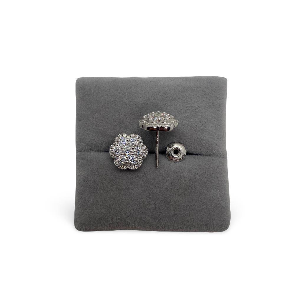 8mm Silver Poppy (Earring Set)