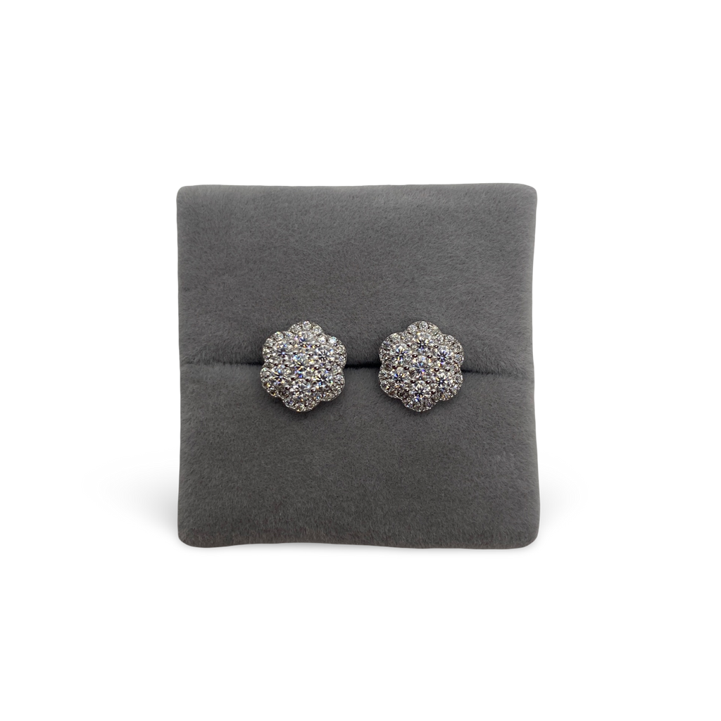 8mm Silver Poppy (Earring Set)